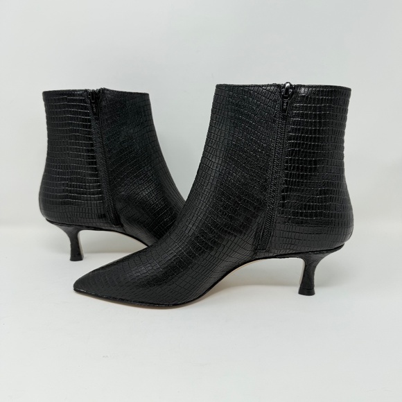 New Bruno Magli Nerina Bootie Black Snake Sz 7.5 - Picture 10 of 13